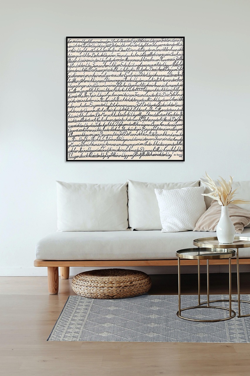 living room, couch, sofa, interior design, wall art, decor, modern